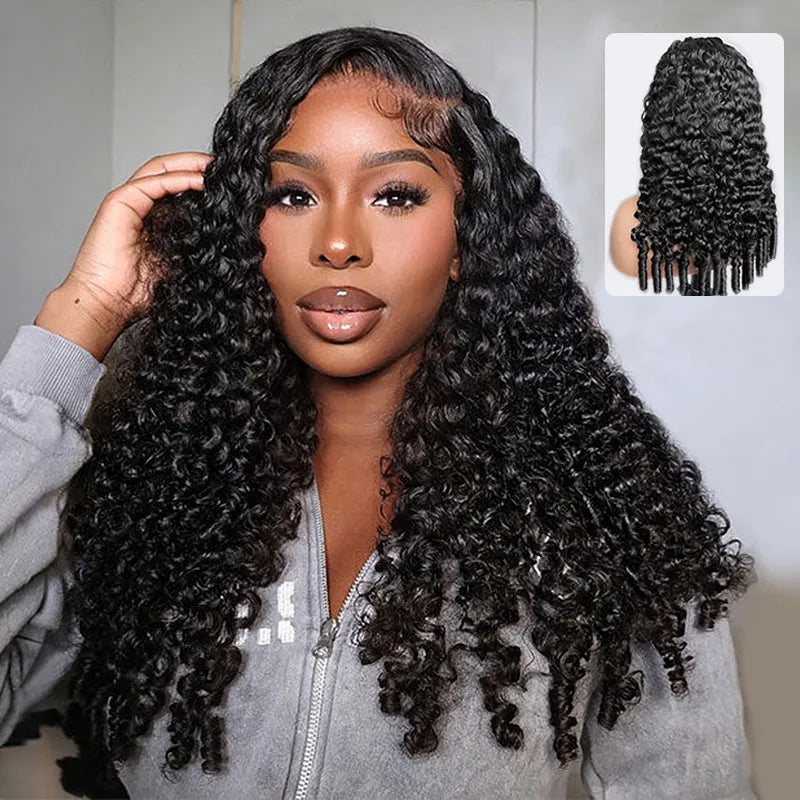 16-Inch Glueless Curly 5*5 Best Quality.